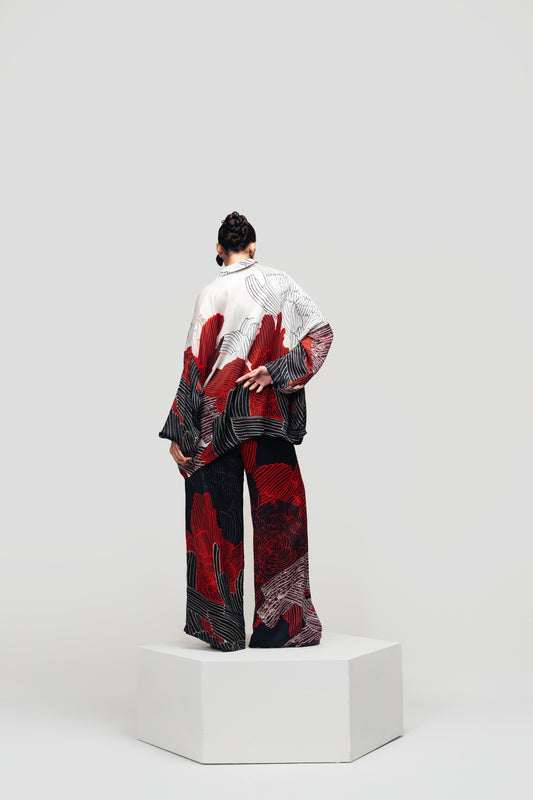 Crimson Pulse Co-ord Set – Deep Red