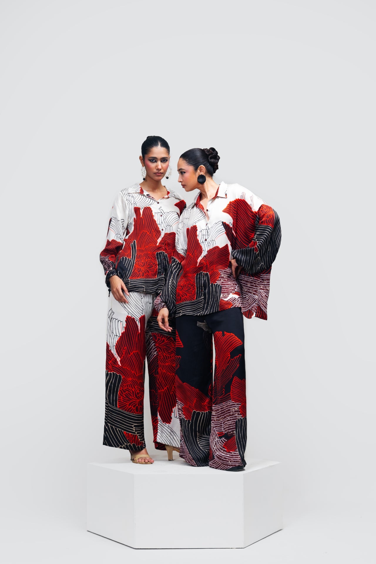 Crimson Pulse Co-ord Set – Soft Red
