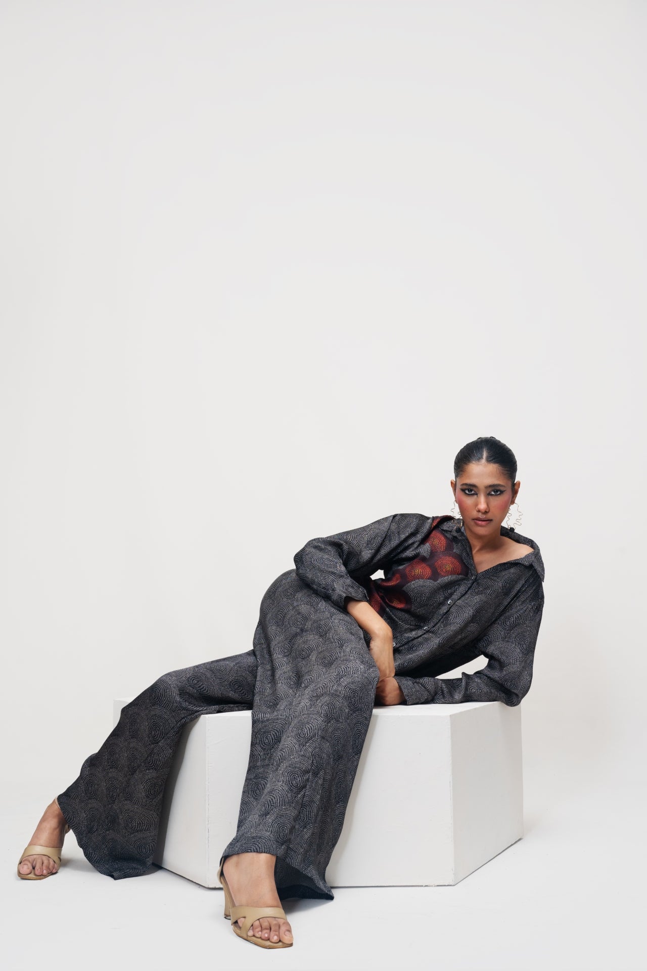 Afterglow Co-ord Set – Charcoal Orange