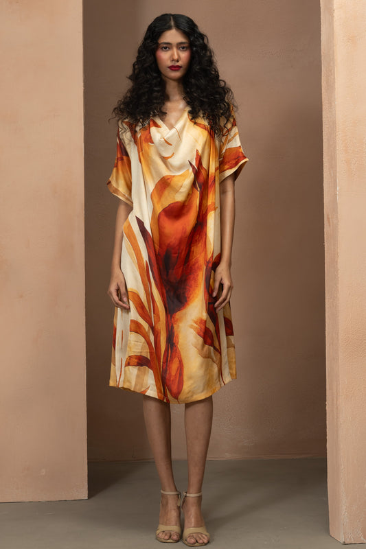 Dusk Reverie Cowl Dress