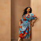 Mist Reverie Cowl Midi Dress
