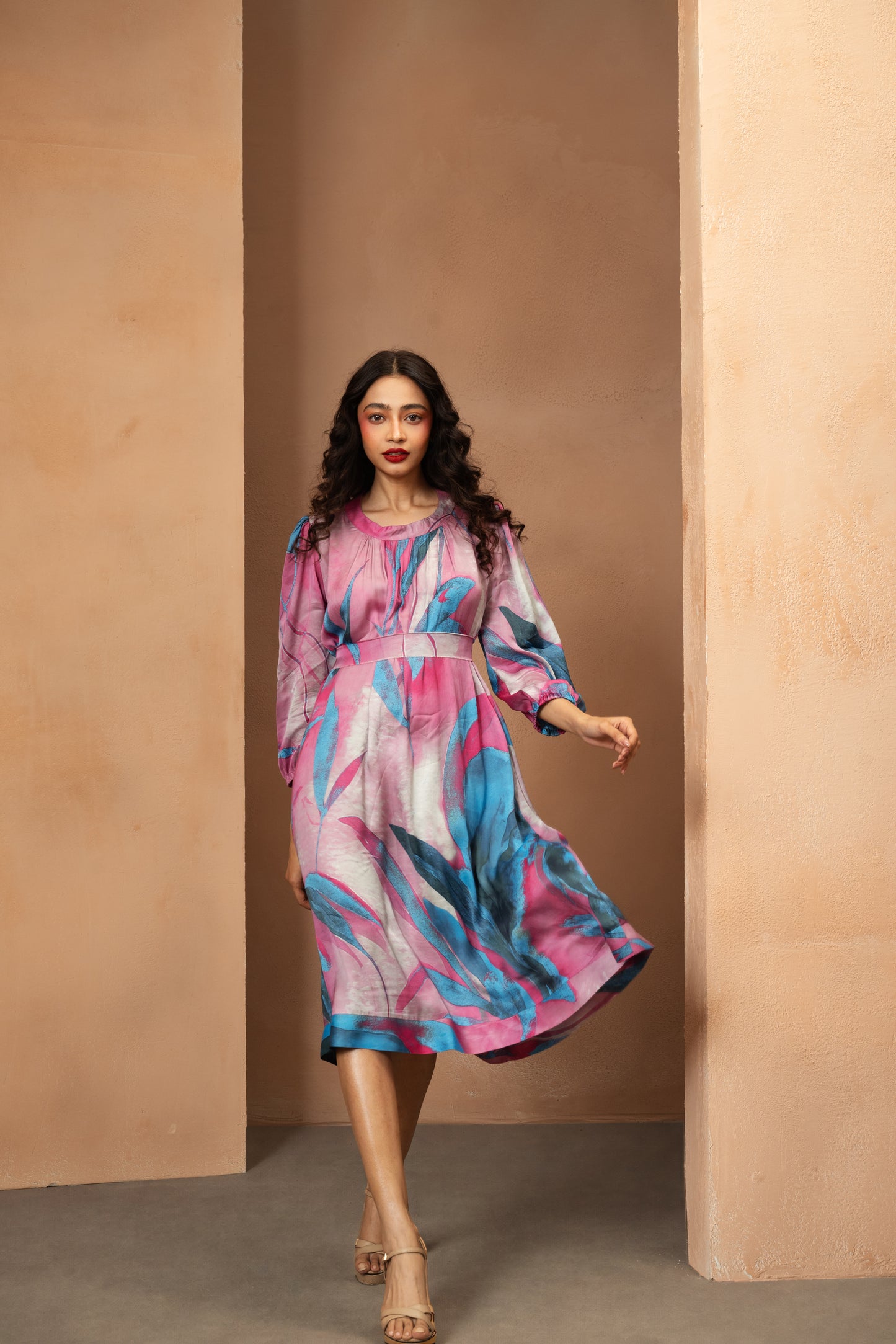 Rose Reverie Ruched Dress