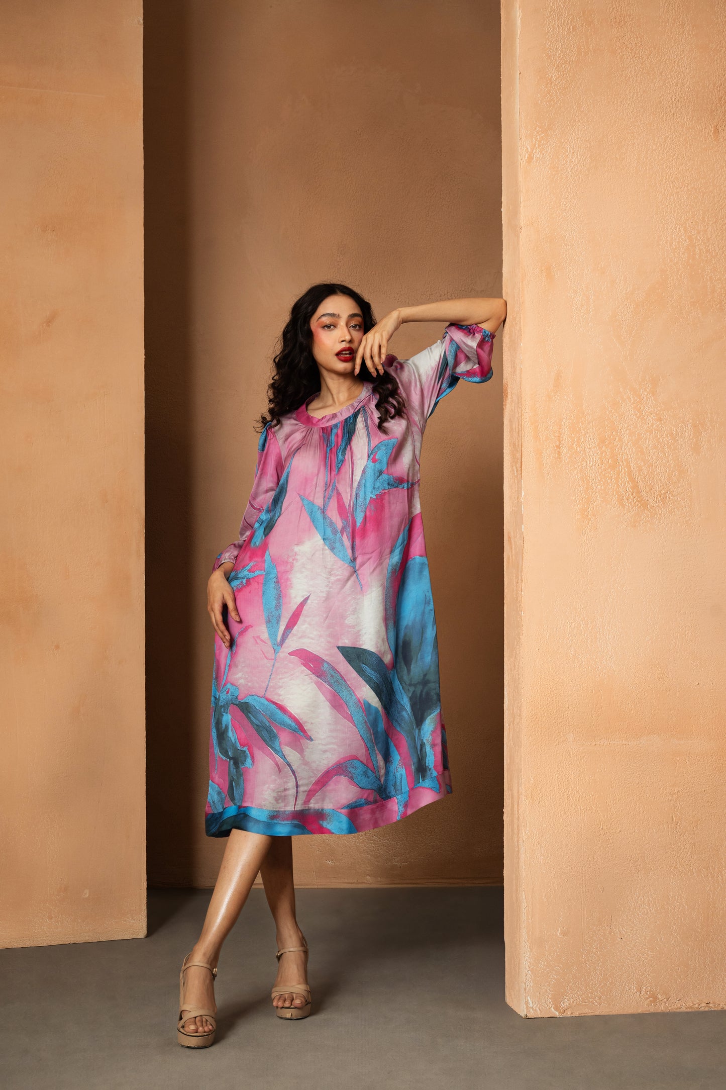Rose Reverie Ruched Dress