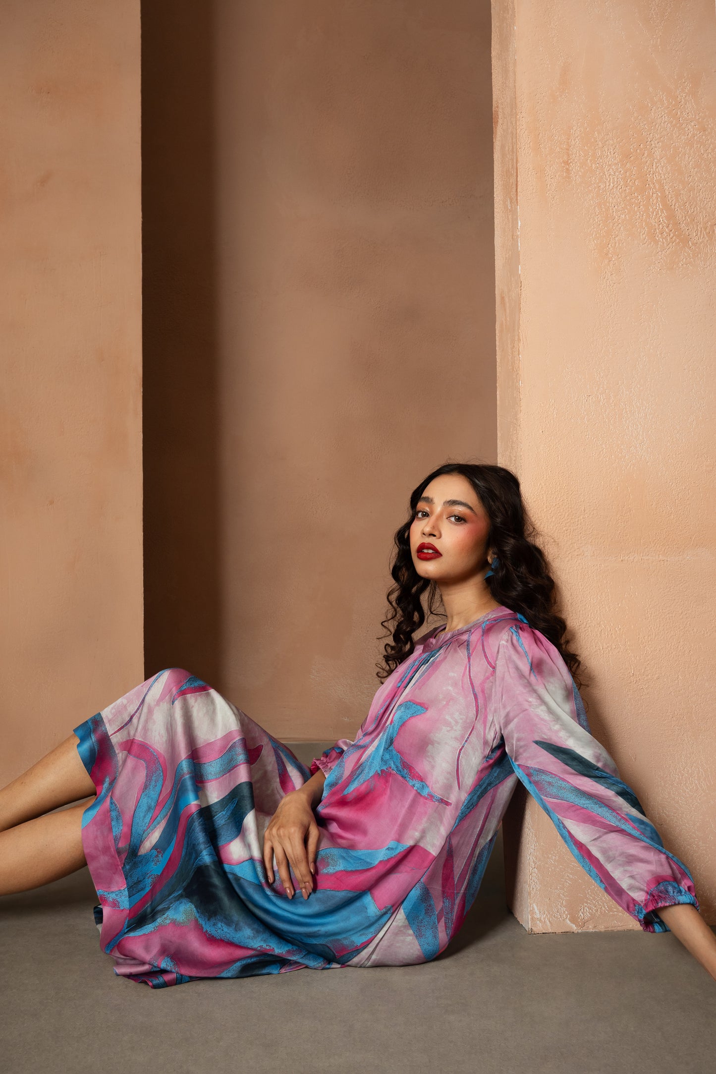 Rose Reverie Ruched Dress