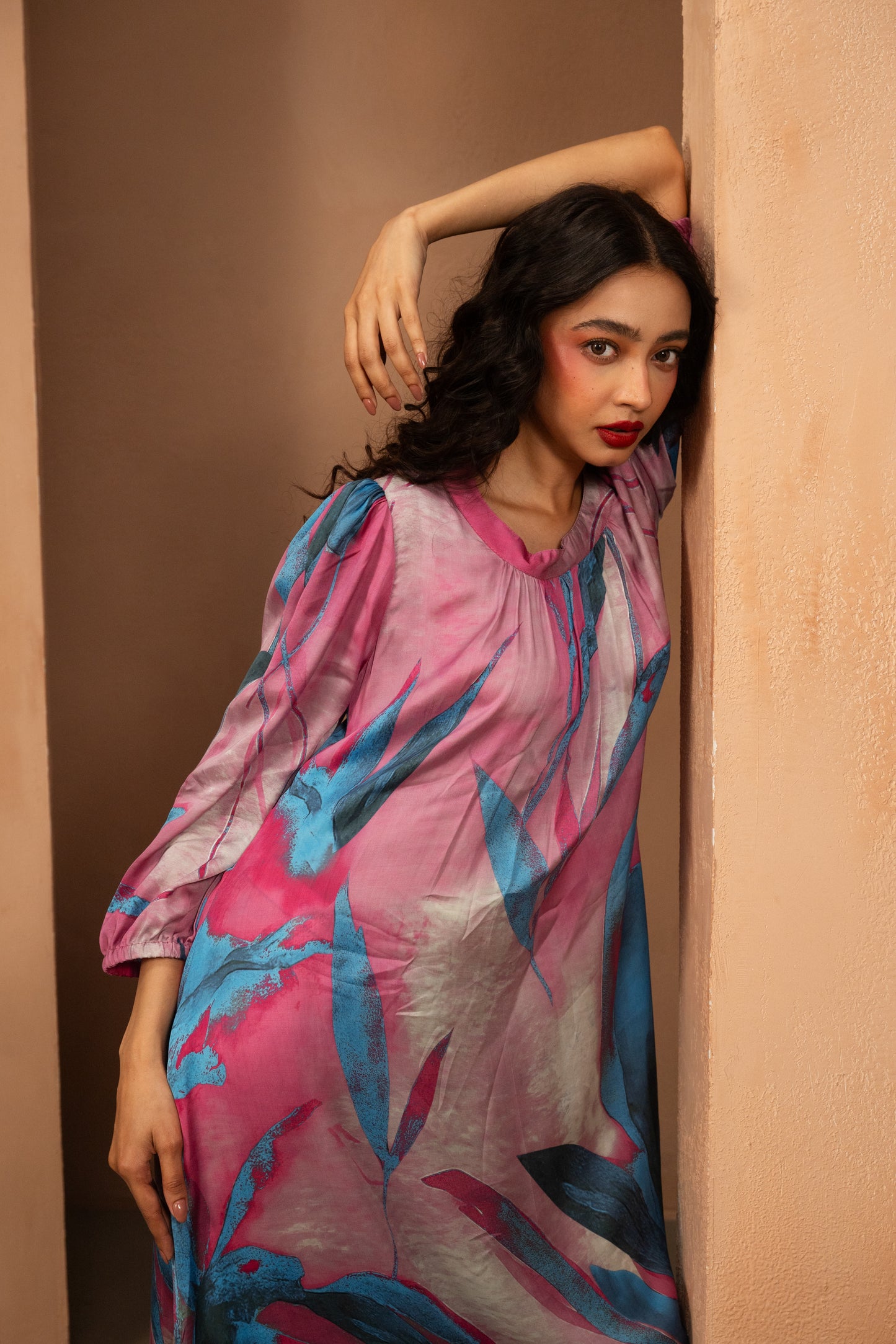 Rose Reverie Ruched Dress
