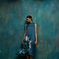 Bloom Flare Midi Dress - Teal