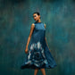 Bloom Flare Midi Dress - Teal