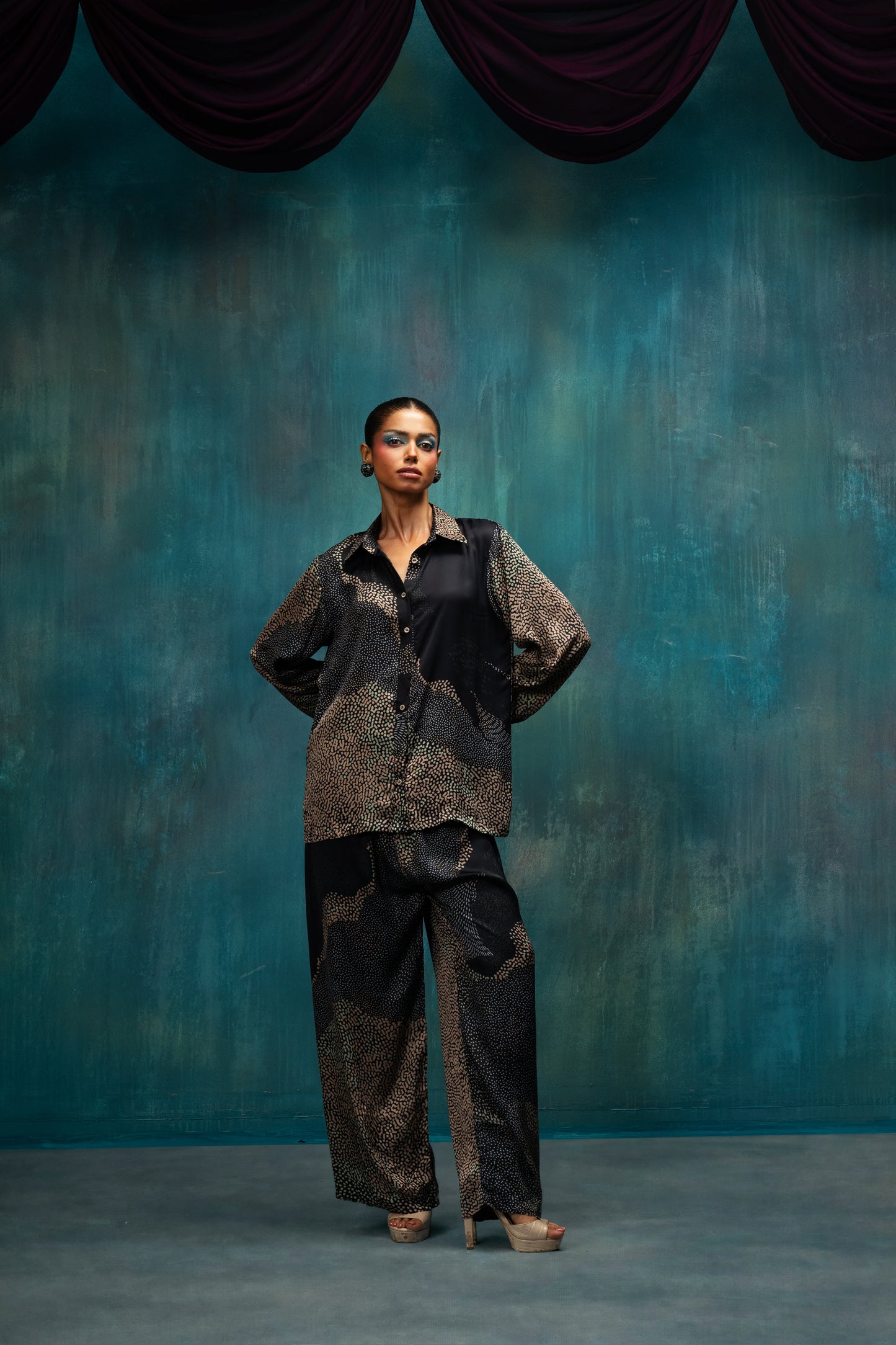 Ember Orbit Co-ord Set – Charcoal Rust